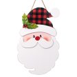 14  Wooden Santa Head With Hat Decoration For Sale