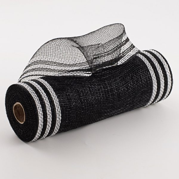 10  Border Stripe Mesh: Black & White Cheap