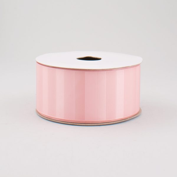 1.5  Satin Stripe Ribbon: Pale Pink (10 Yards) Hot on Sale