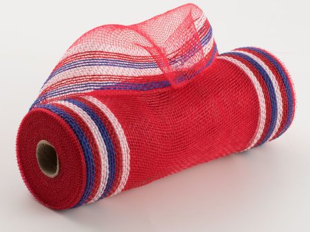 10  Border Stripe Mesh: Red, White, Blue Sale