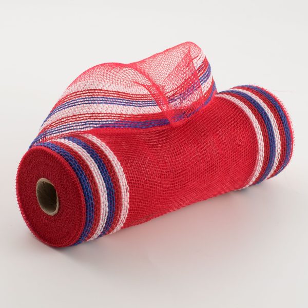 10  Border Stripe Mesh: Red, White, Blue Sale