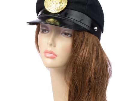 Police Cap: Black (Adult Size) Online