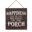 10  Square Wooden Sign: Porch Happiness For Cheap