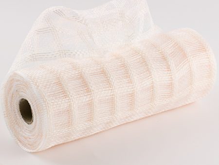 10  Poly Jute Deco Mesh: Cream & Clear Check Online now