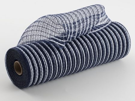 10  Fabric Stripe Mesh: Navy & White Fashion