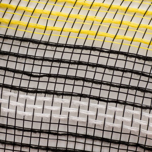 10  Bold Stripe Fabric Mesh: Yellow, Black, White Online Hot Sale