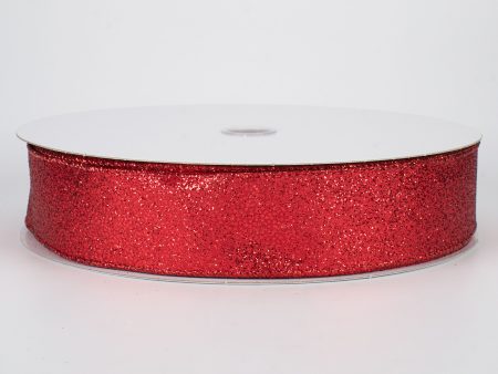 1.5  Mini Glitter Dots Ribbon: Red (50 Yards) Online