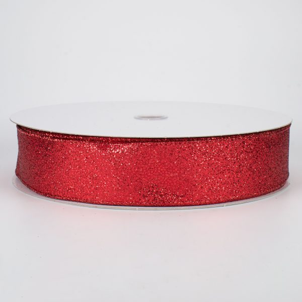 1.5  Mini Glitter Dots Ribbon: Red (50 Yards) Online