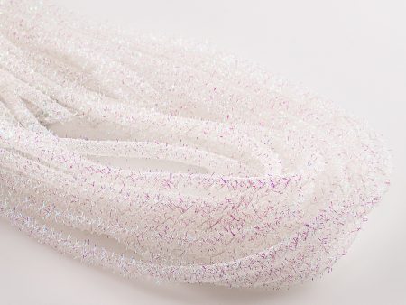 Tinsel Flex Tubing Ribbon: Iridescent White (20 Yards) Sale