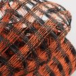 10  Poly Burlap Check Mesh: Black & Orange For Sale