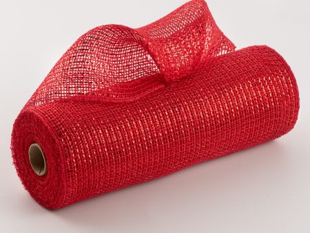 10  Fabric Mesh: Metallic Red Sale