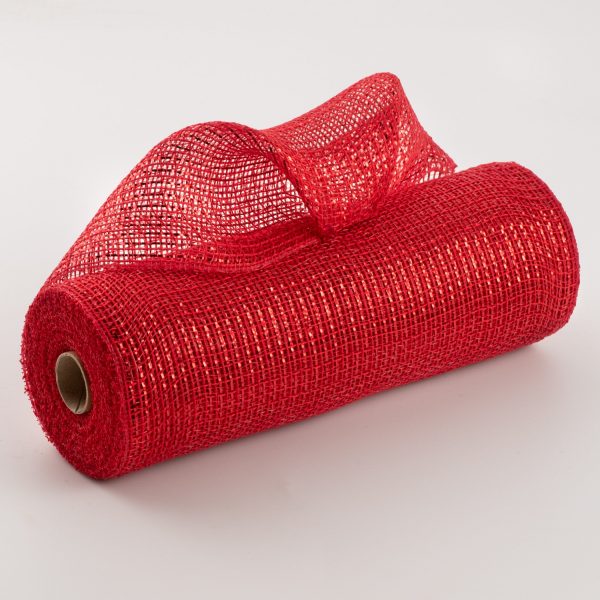 10  Fabric Mesh: Metallic Red Sale