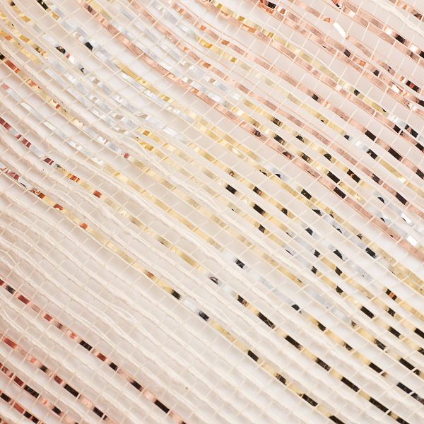 10  Burlap Deco Mesh: Cotton & Metallic Rose Gold Ombré Sale