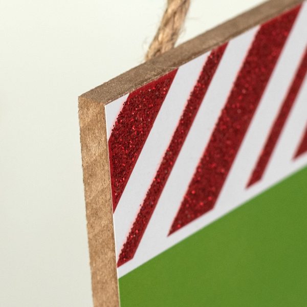 10  Square Wooden Sign: Holly Jolly Online now