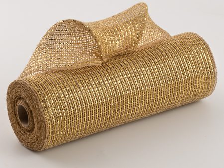 10  Fabric Mesh: Metallic Gold Natural Fashion