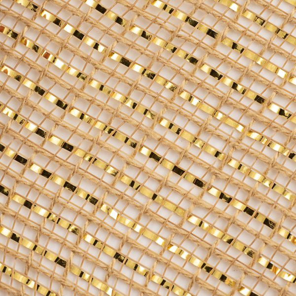 10  Fabric Mesh: Metallic Gold Natural Fashion