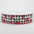 1.5  Gingham Cherries Ribbon (50 Yards) Online