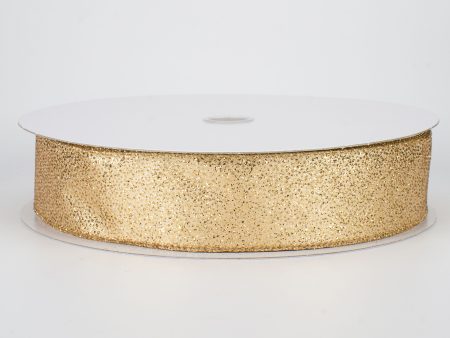 1.5  Mini Glitter Dots Ribbon: Gold (50 Yards) Hot on Sale