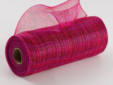 10  Multi Stripe Mesh: Hot Pink, Red, Burgundy Supply