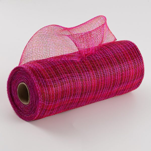 10  Multi Stripe Mesh: Hot Pink, Red, Burgundy Supply