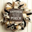 10  Square Wooden Sign: Porch Happiness For Cheap