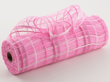 10  Crystal Plaid Mesh: Pink, Fuchsia, White Hot on Sale