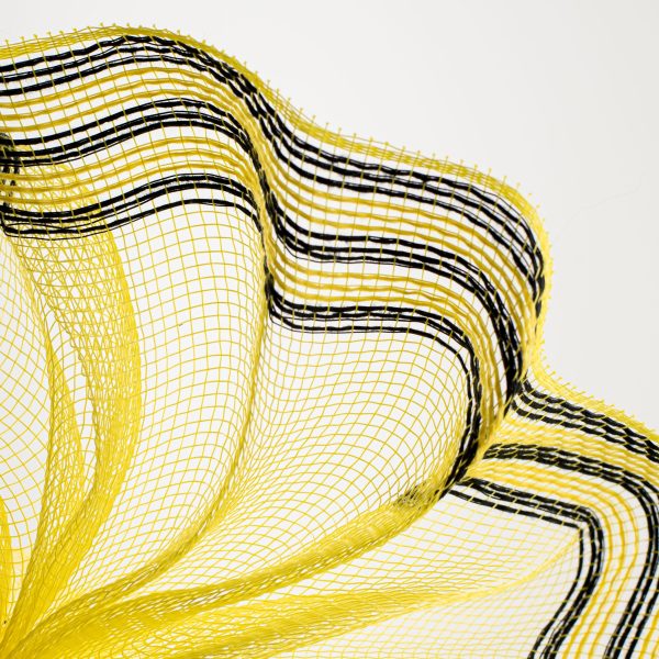 10  Border Stripe Mesh: Yellow & Black Hot on Sale