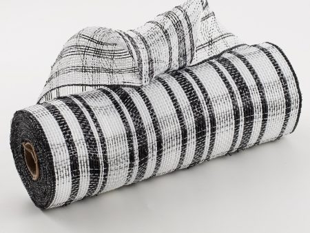 10  Foil Check Mesh: Black & White For Discount