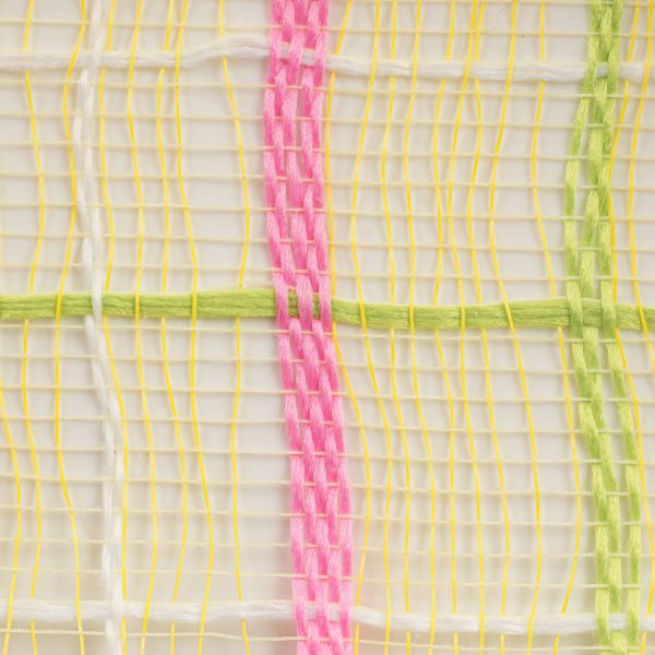 10  Crystal Plaid Mesh: Yellow, Pink, Lime, White For Sale