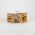 1.5  Linen Sunflower Ribbon: Natural (10 Yards) For Discount