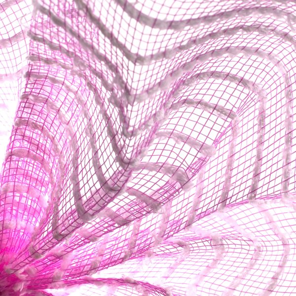 10  Snowdrift Deco Mesh: Pink & White Fashion