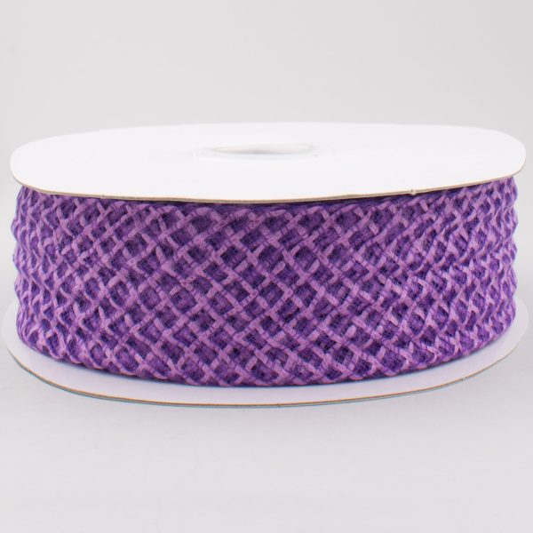 1.5  Jute Deco Flex Ribbon: Purple (20 Yards) Online now