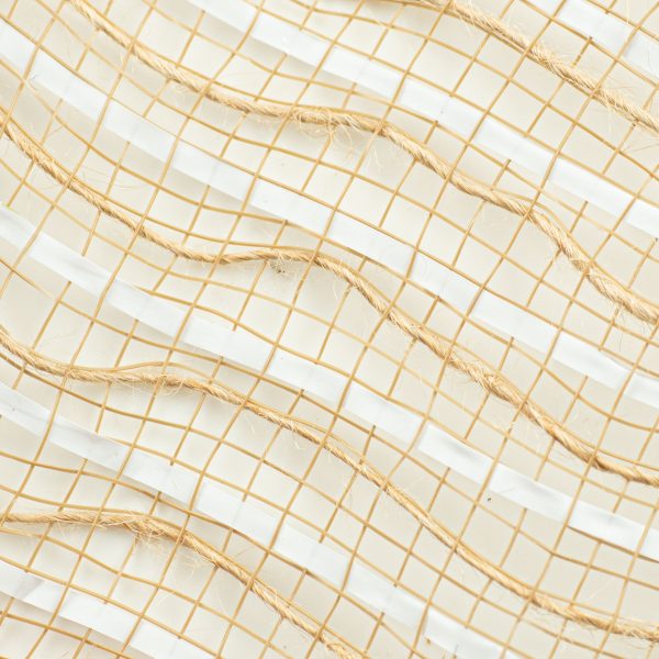 10  Fabric Stripe Mesh: Natural & White For Discount