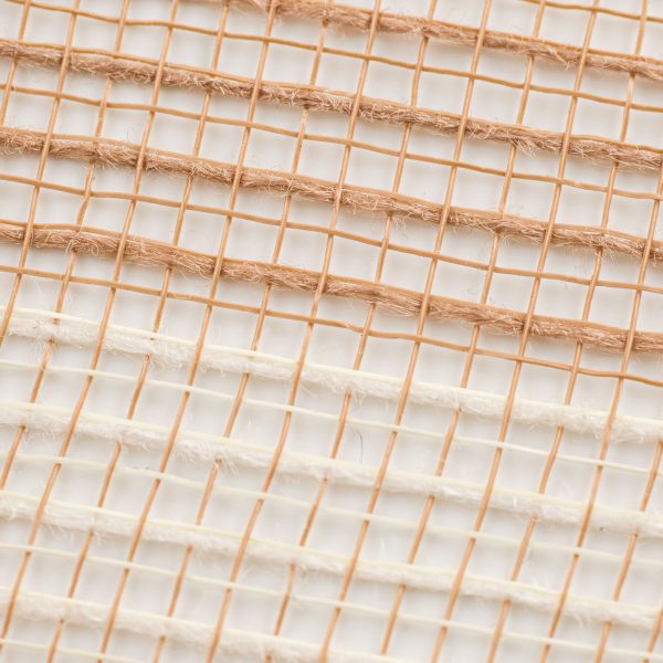 10  Wide Stripe Fabric Mesh: Natural & Cream For Discount