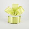 1.5  Satin Stripe Ribbon: Apple Green (10 Yards) Sale