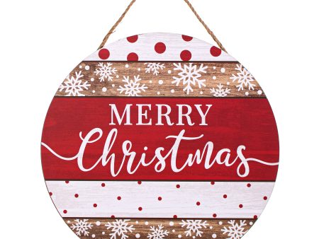 10  Round Wooden Sign: Rustic Merry Christmas Online