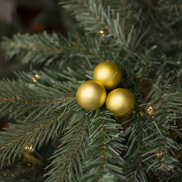 30MM Matte Ball Ornament On Wire: Gold (72) Supply