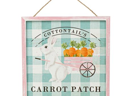 10  Square Wooden Sign: Cottontail s Carrot Patch For Sale