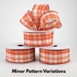 1.5  Homespun Plaid Ribbon: Orange & Cream (10 Yards) Online Sale