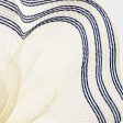 10  Border Stripe Mesh: Cream & Navy Blue Hot on Sale