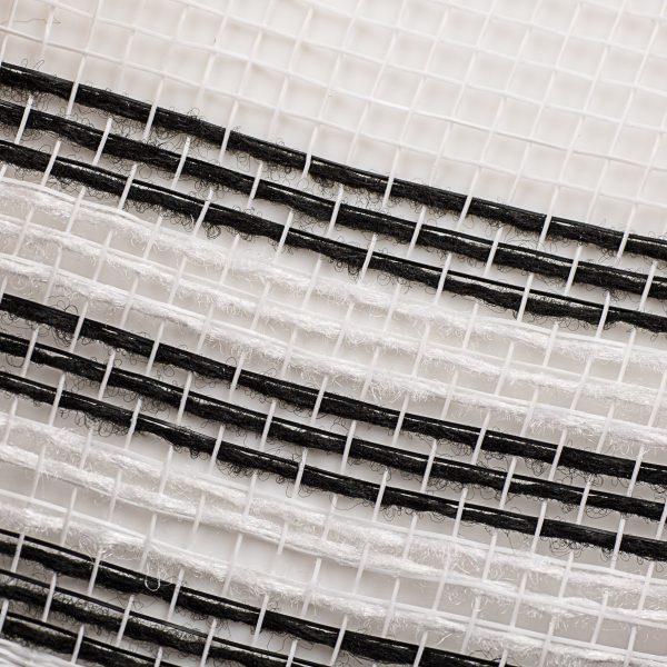 10  Border Stripe Mesh: White & Black Fashion