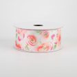 1.5  Watercolor Roses Ribbon: Blush (10 Yards) Online now