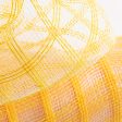 10  Poly Jute Deco Mesh: Yellow & Clear Check For Sale