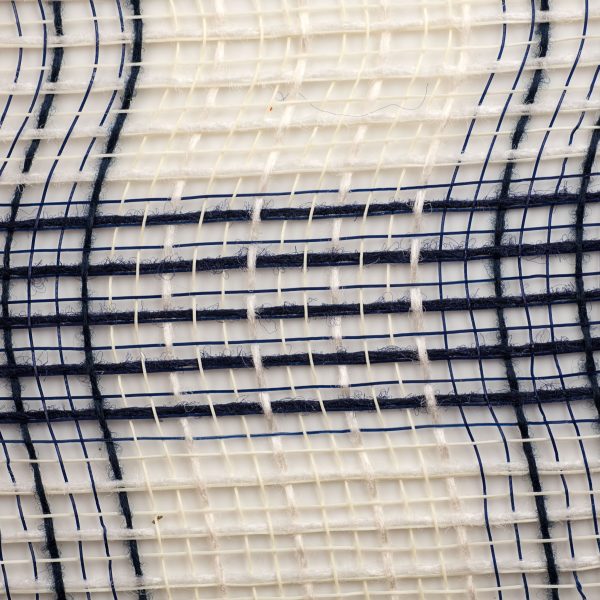 10  Small Check Fabric Mesh: Navy & Cream Fashion