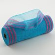 10  Border Stripe Mesh: Turquoise & Hot Pink Supply