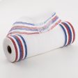 10  Border Stripe Mesh: White, Red, Blue Hot on Sale