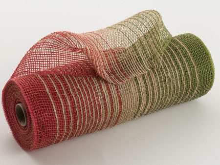 10  Burlap Deco Mesh: Christmas Ombré Jute Online