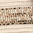 10  Burlap Deco Mesh: Cotton & Metallic Champagne Stripe Cheap