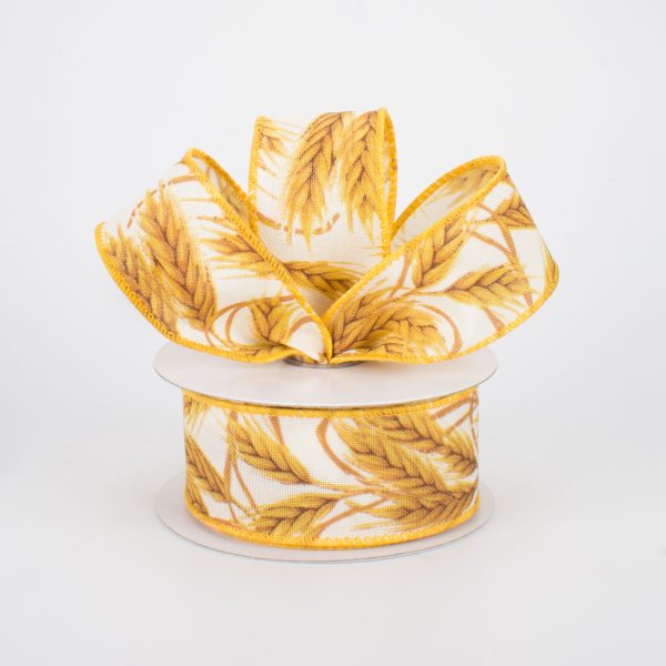 1.5  Golden Wheat Ribbon (10 Yards) Cheap