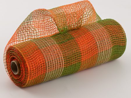 10  Fabric Mesh: Fall Plaid Jute Online Hot Sale